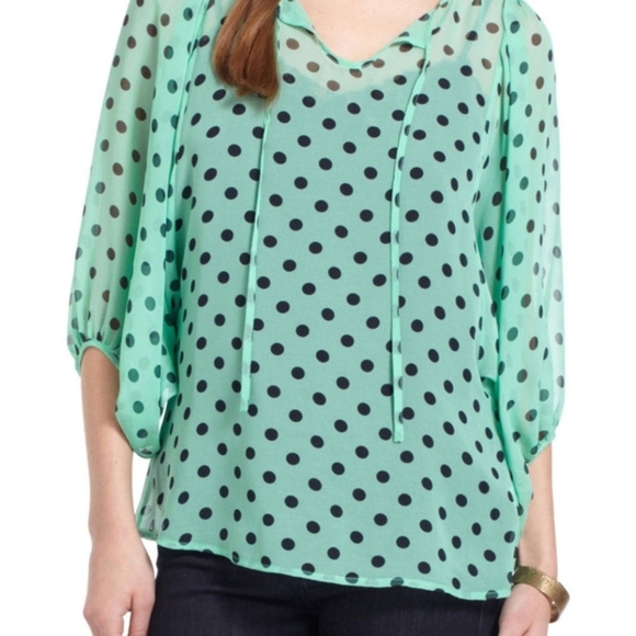 Anthropologie Karen Walker Polka Dot Sheer Top Size 4 NWT - Picture 3 of 4